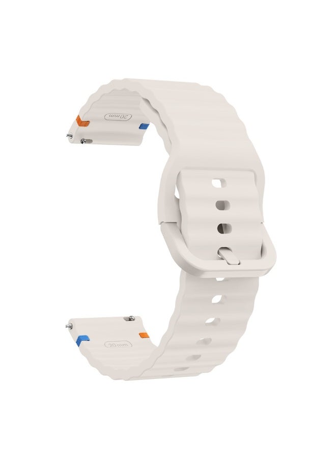 سوار سيليكون بإبزيم 22 مم لساعات سامسونج جالاكسي ووتش 3 (45 مم) / جالاكسي (46 مم) / جير إس 3 / ساعات هواوي ووتش 3 / 4 / جي تي 3 (46 مم) / جي تي 4 (46 مم) / جي تي 2 إي / جي تي 2 برو / جي تي جي تي 2 (46 مم) / ماجيك ووتش 2 (46 مم) / أمازفيت جي تي آر 2 / 2 إي / 3 / 4 (بيج) - Image 3